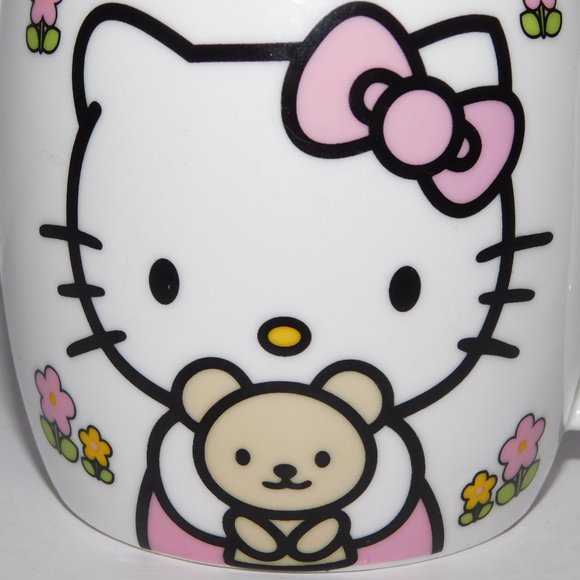 Hello Kitty with Teddy  Sanrio Ceramic Coffee / Tea Mug Cup 2015 - Picture 2 of 7